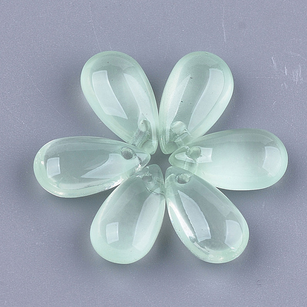 PandaHall Transparent Spray Painted Glass Charms, teardrop, Light Green, 13.5~14x7.5x5mm, Hole: 1mm Glass Teardrop Green
PandaHall Transparent Spray Painted Glass Charms, teardrop, Light Green, 13.5~14x7.5x5mm, Hole: 1mm Glass Teardrop Green