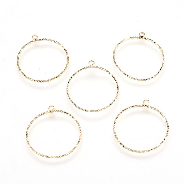 PandaHall Brass Pendants, Ring, Nickel Free, Real 18K Gold Plated, 28x25x1mm, Hole: 1.5mm Brass Ring
PandaHall Brass Pendants, Ring, Nickel Free, Real 18K Gold Plated, 28x25x1mm, Hole: 1.5mm Brass Ring