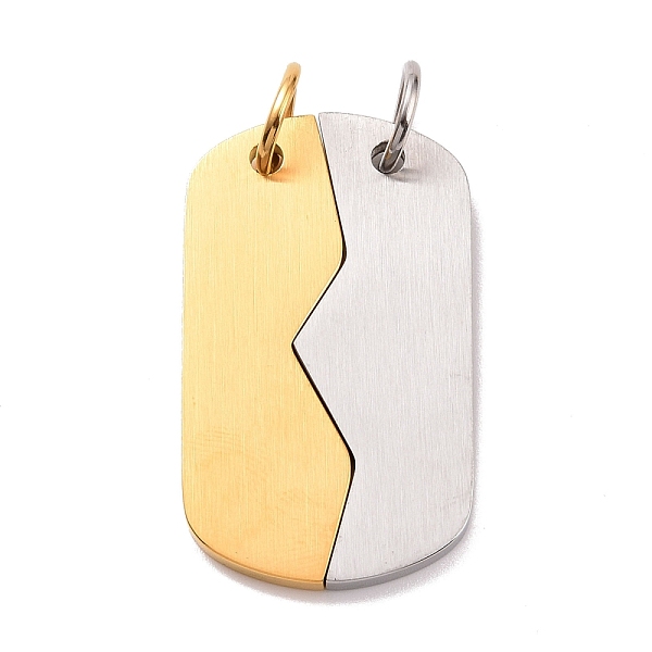 PandaHall Vacuum Plating Blank 304 Stainless Steel Split Pendants, with Jump Rings, Rectangle, Golden & Stainless Steel Color, 37x22x2.5mm...
PandaHall Vacuum Plating Blank 304 Stainless Steel Split Pendants, with Jump Rings, Rectangle, Golden & Stainless Steel Color, 37x22x2.5mm...