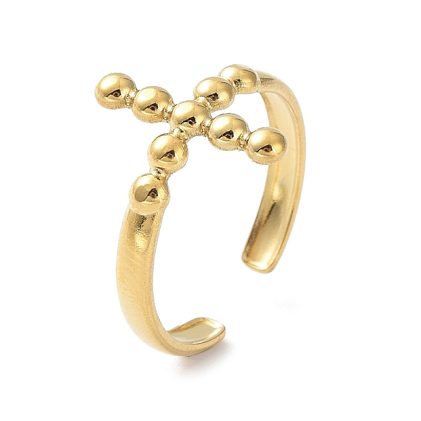 PandaHall 304 Stainless Steel Open Cuff Rings, Cross, Real 18K Gold Plated, US Size 8(18.1mm) 304 Stainless Steel Cross
PandaHall 304 Stainless Steel Open Cuff Rings, Cross, Real 18K Gold Plated, US Size 8(18.1mm) 304 Stainless Steel Cross
