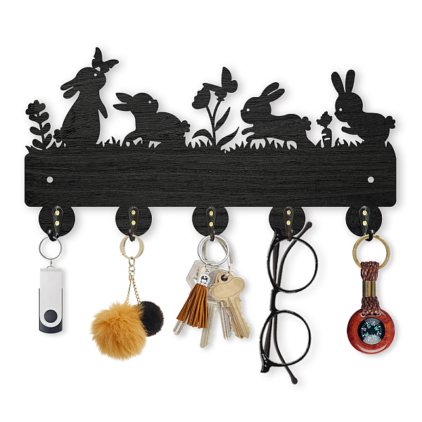 PandaHall Wood & Iron Wall Mounted Hook Hangers, Decorative Organizer Rack, with 2Pcs Screws, 5 Hooks for Bag Clothes Key Scarf Hanging..., Black
PandaHall Wood & Iron Wall Mounted Hook Hangers, Decorative Organizer Rack, with 2Pcs Screws, 5 Hooks for Bag Clothes Key Scarf Hanging..., Black