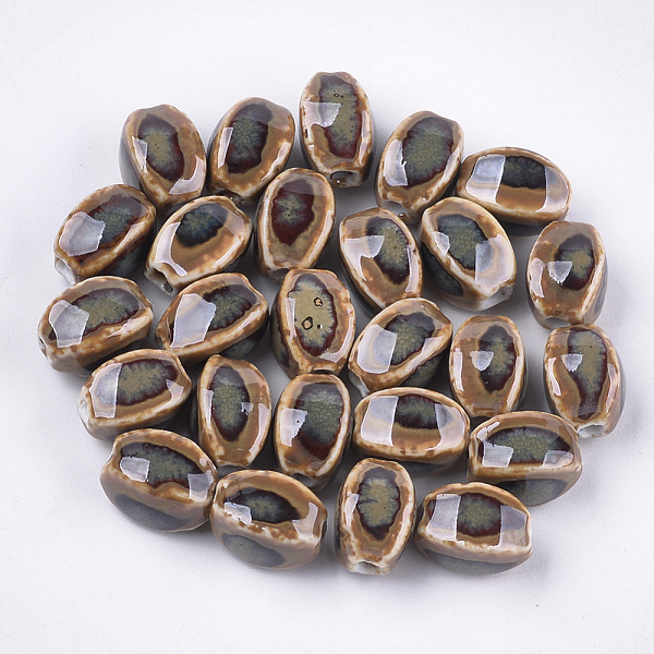 PandaHall Handmade Porcelain Beads, Fancy Antique Glazed Porcelain, Oval, Camel, 12~14x9~10.5x9~11mm, Hole: 2.5mm Porcelain Oval Brown
PandaHall Handmade Porcelain Beads, Fancy Antique Glazed Porcelain, Oval, Camel, 12~14x9~10.5x9~11mm, Hole: 2.5mm Porcelain Oval Brown