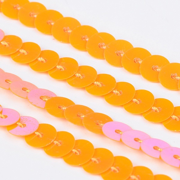 PandaHall Plastic Paillette/Sequins Chain Rolls, AB Color, Orange, 6mm Plastic Flat Round Orange
PandaHall Plastic Paillette/Sequins Chain Rolls, AB Color, Orange, 6mm Plastic Flat Round Orange