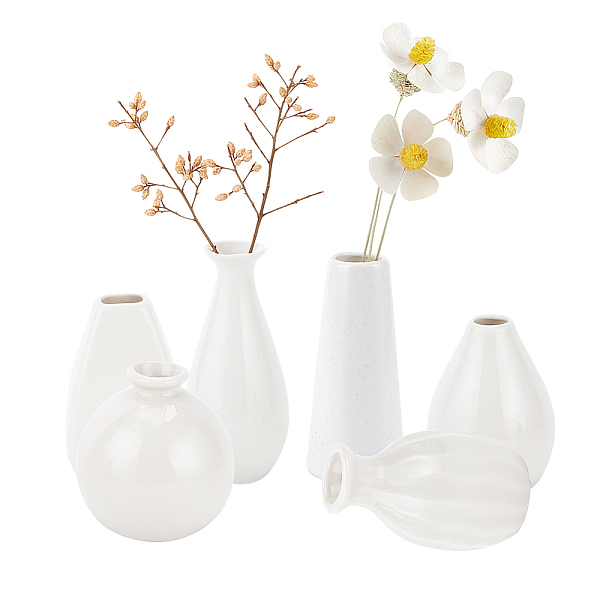 PandaHall 6 Pcs Mini Ceramic Flower Vase, 6 Styles Rustic Decor Vase Modern Farmhouse Decor White Plain Small Vases for Flowers Small...
PandaHall 6 Pcs Mini Ceramic Flower Vase, 6 Styles Rustic Decor Vase Modern Farmhouse Decor White Plain Small Vases for Flowers Small...