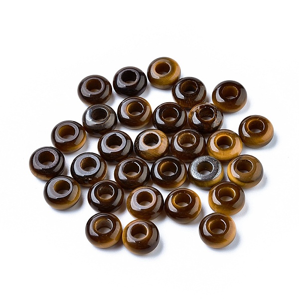 PandaHall Natural Tiger Eye European Beads, Large Hole Beads, Rondelle, 12x6mm, Hole: 5mm Tiger Eye Rondelle
PandaHall Natural Tiger Eye European Beads, Large Hole Beads, Rondelle, 12x6mm, Hole: 5mm Tiger Eye Rondelle