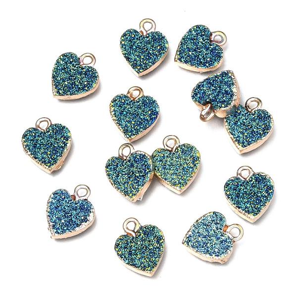 PandaHall Electroplate AB Color Druzy Resin Pendants, with Iron Findings, Heart, Light Gold, Steel Blue, 15x12x3.5~4mm, Hole: 1mm Iron+Resin...
PandaHall Electroplate AB Color Druzy Resin Pendants, with Iron Findings, Heart, Light Gold, Steel Blue, 15x12x3.5~4mm, Hole: 1mm Iron+Resin...