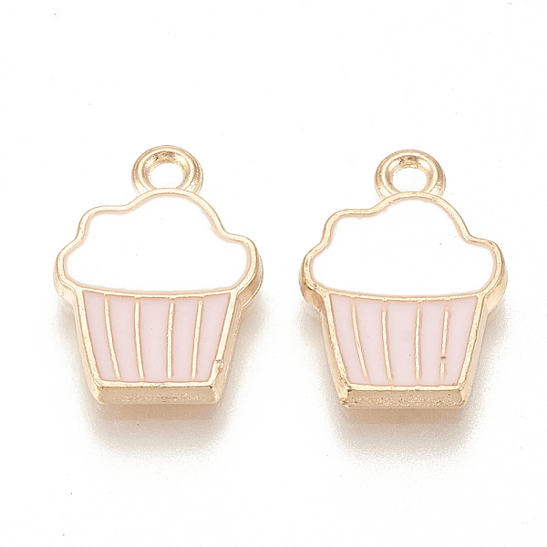 PandaHall Alloy Enamel Pendants, Cadmium Free & Lead Free, Cake, Light Gold, Misty Rose, 16x11x1.5mm, Hole: 1mm Alloy+Enamel Food Red
PandaHall Alloy Enamel Pendants, Cadmium Free & Lead Free, Cake, Light Gold, Misty Rose, 16x11x1.5mm, Hole: 1mm Alloy+Enamel Food Red