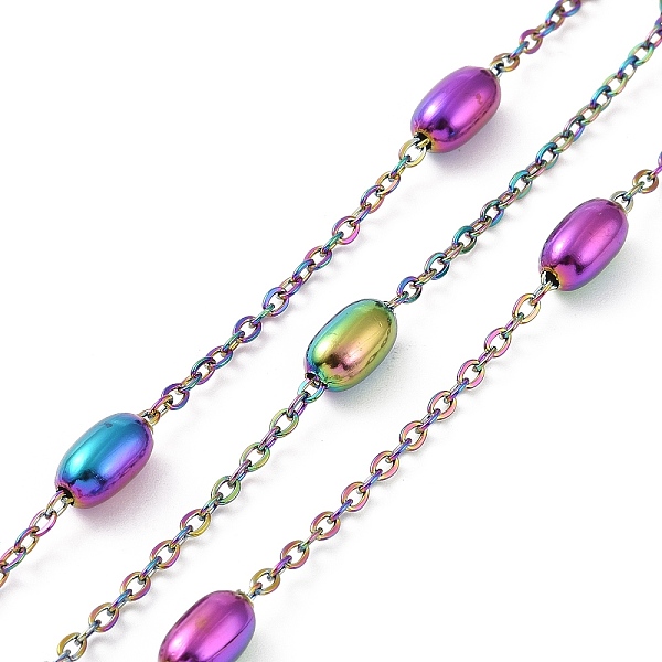 PandaHall Ion Plating(IP) 304 Stainless Steel Satellite Chains, Unwelded, with Spool, Rainbow Color, 2x1.5x0.3mm, 7x4mm, about 32.81 Feet...
PandaHall Ion Plating(IP) 304 Stainless Steel Satellite Chains, Unwelded, with Spool, Rainbow Color, 2x1.5x0.3mm, 7x4mm, about 32.81 Feet...