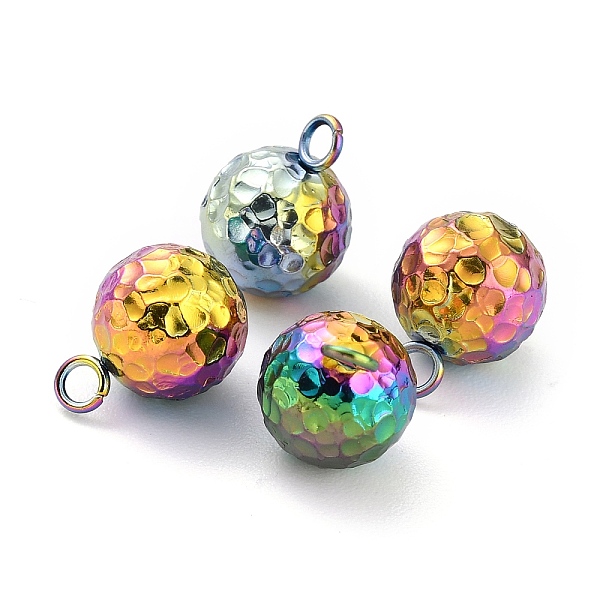 PandaHall Ion Plating(IP) 304 Stainless Steel Charms, Round, Textured, Rainbow Color, 10.8x8mm, Hole: 1.8mm 304 Stainless Steel Round
PandaHall Ion Plating(IP) 304 Stainless Steel Charms, Round, Textured, Rainbow Color, 10.8x8mm, Hole: 1.8mm 304 Stainless Steel Round