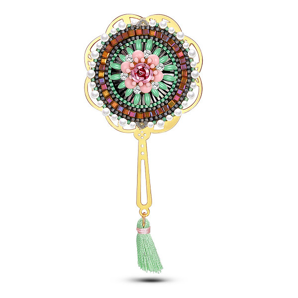 PandaHall SHEGRACE Japanese Seed Beads Brooches, with Brass Findings and Tassels, Fan, Golden, 100x48mm Glass
PandaHall SHEGRACE Japanese Seed Beads Brooches, with Brass Findings and Tassels, Fan, Golden, 100x48mm Glass