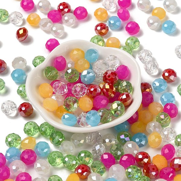 PandaHall Glass Beads, Faceted, Rondelle, Mixed Color, 10x8mm, Hole: 1mm, about 67pcs/60g Glass Rondelle Multicolor
PandaHall Glass Beads, Faceted, Rondelle, Mixed Color, 10x8mm, Hole: 1mm, about 67pcs/60g Glass Rondelle Multicolor