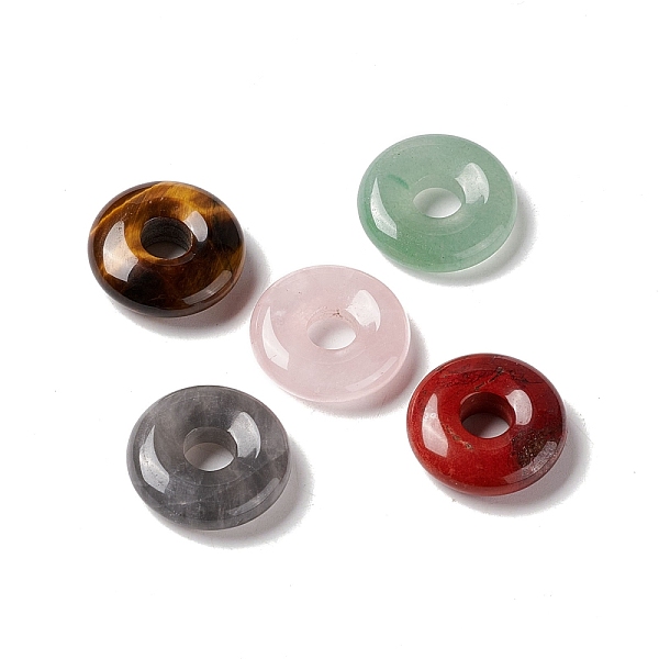 PandaHall Natural Mixed Stone Pendants, Donut/Pi Disc Charm Charm, 20x5~7mm, Hole: 6mm Mixed Stone Donut
PandaHall Natural Mixed Stone Pendants, Donut/Pi Disc Charm Charm, 20x5~7mm, Hole: 6mm Mixed Stone Donut