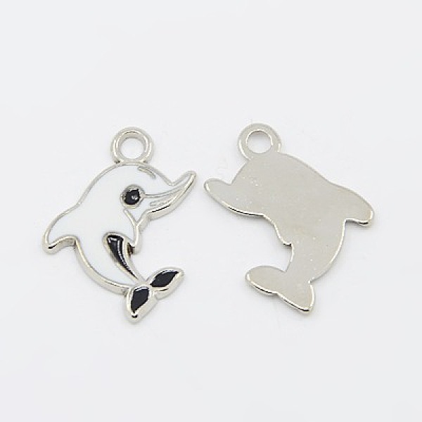 PandaHall Alloy Enamel Pendants, Cadmium Free & Lead Free, Dolphin, Platinum, White, about 26.5mm long, 20mm wide, 2mm thick, hole: 2.5mm..., Silver
PandaHall Alloy Enamel Pendants, Cadmium Free & Lead Free, Dolphin, Platinum, White, about 26.5mm long, 20mm wide, 2mm thick, hole: 2.5mm..., Silver