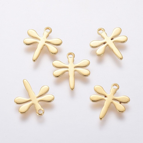PandaHall 304 Stainless Steel Charms, Dragonfly, Golden, 12x11x0.8mm, Hole: 1.2mm 304 Stainless Steel Dragonfly
PandaHall 304 Stainless Steel Charms, Dragonfly, Golden, 12x11x0.8mm, Hole: 1.2mm 304 Stainless Steel Dragonfly