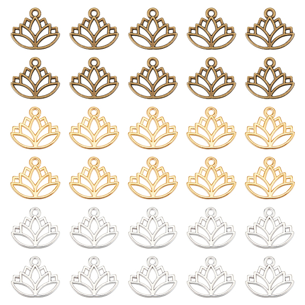 PandaHall Unicraftale 120Pcs 3 Colors Alloy Pendants, Lotus Charm, Mixed Color, 14x16x1.4mm, Hole: 1.5mm Alloy Flower
PandaHall Unicraftale 120Pcs 3 Colors Alloy Pendants, Lotus Charm, Mixed Color, 14x16x1.4mm, Hole: 1.5mm Alloy Flower
