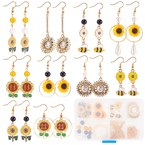 PandaHall SUNNYCLUE 1 Box 10 Pairs DIY Sunflower Charms Bee Charm Flower Earring Making Kit Daisy Flower Charms Glass Beads Findings for...
PandaHall SUNNYCLUE 1 Box 10 Pairs DIY Sunflower Charms Bee Charm Flower Earring Making Kit Daisy Flower Charms Glass Beads Findings for...