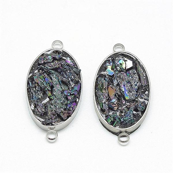 PandaHall Natural Druzy Gemstone Links connectors, Oval, Platinum, Black, 33x17x5~9mm, Hole: 2mm Natural Gemstone Oval Black
PandaHall Natural Druzy Gemstone Links connectors, Oval, Platinum, Black, 33x17x5~9mm, Hole: 2mm Natural Gemstone Oval Black