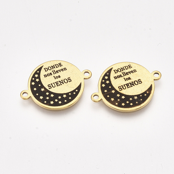 PandaHall 304 Stainless Steel Quote Links Connectors, with Enamel, Flat Round with Word, Golden, 21.5x16x1mm, Hole: 1.4mm 304 Stainless...
PandaHall 304 Stainless Steel Quote Links Connectors, with Enamel, Flat Round with Word, Golden, 21.5x16x1mm, Hole: 1.4mm 304 Stainless...