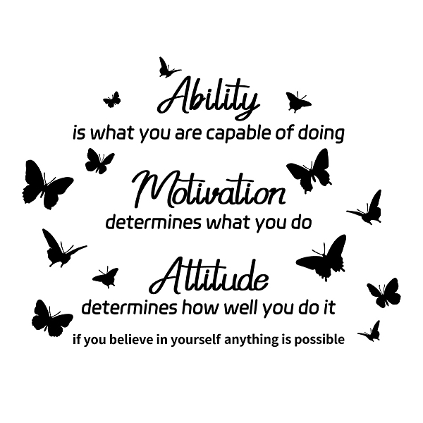 PandaHall SUPERDANT Ability Motivation Wall Decal Attitude Inspirational Quotes Believe in Yourself Wall Sticker Butterflies Lettering Vinyl..., Black
PandaHall SUPERDANT Ability Motivation Wall Decal Attitude Inspirational Quotes Believe in Yourself Wall Sticker Butterflies Lettering Vinyl..., Black