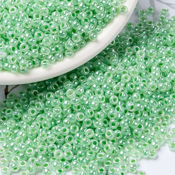 PandaHall MIYUKI Round Rocailles Beads, Japanese Seed Beads, (RR520) Mint Green Ceylon, 8/0, 3mm, Hole: 1mm, about 19000~20500pcs/pound...
PandaHall MIYUKI Round Rocailles Beads, Japanese Seed Beads, (RR520) Mint Green Ceylon, 8/0, 3mm, Hole: 1mm, about 19000~20500pcs/pound...