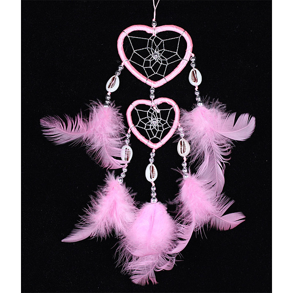 PandaHall Feather Pendant Decoration with Natural Shell Beaded, Woven Net/Web with Feather, Art Hanging Decors for Garden Window Party, Pink...
PandaHall Feather Pendant Decoration with Natural Shell Beaded, Woven Net/Web with Feather, Art Hanging Decors for Garden Window Party, Pink...