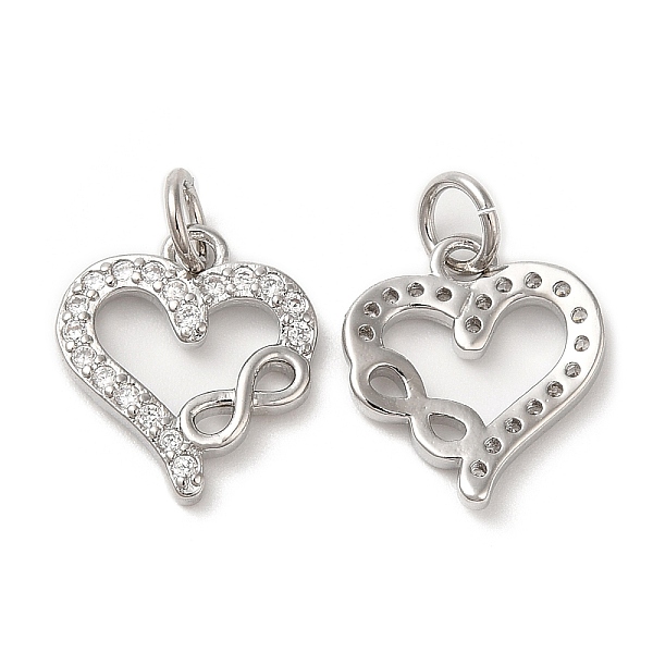 PandaHall Eco-Friendly Brass Micro Pave Cubic Zirconia Pendants, with Jump Ring, Lead Free & Cadmium Free, Heart with Infinity, Platinum..., Clear
PandaHall Eco-Friendly Brass Micro Pave Cubic Zirconia Pendants, with Jump Ring, Lead Free & Cadmium Free, Heart with Infinity, Platinum..., Clear