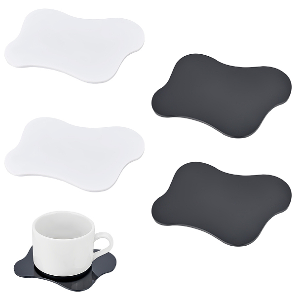 PandaHall FIBLOOM 4Pcs 2 Colors Acrylic Coaster Black White Cup Mats Creative Decorative Plate Coaster Irregular Mug Pad Opaque Cloud..., Multicolor
PandaHall FIBLOOM 4Pcs 2 Colors Acrylic Coaster Black White Cup Mats Creative Decorative Plate Coaster Irregular Mug Pad Opaque Cloud..., Multicolor