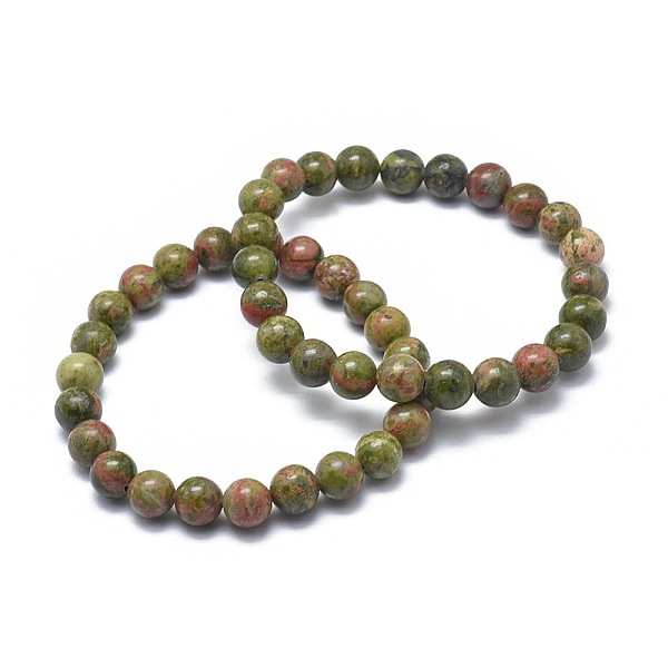PandaHall Natural Unakite Bead Stretch Bracelets, Round, 2-1/8 inch~2-3/8 inch(5.5~6cm), Bead: 8mm Unakite
PandaHall Natural Unakite Bead Stretch Bracelets, Round, 2-1/8 inch~2-3/8 inch(5.5~6cm), Bead: 8mm Unakite