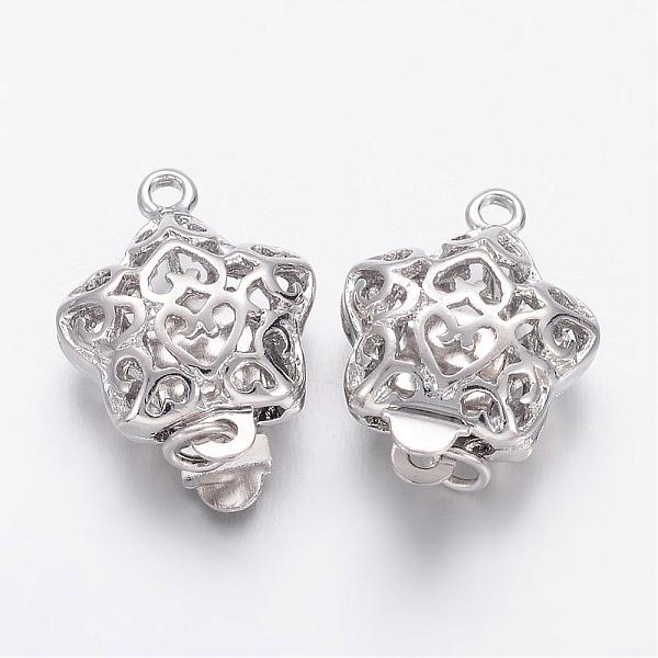 PandaHall Platinum Plated Filigree Star Brass Box Clasps, Nickel Free, 18x12x6mm, Hole: 2mm Brass Star
PandaHall Platinum Plated Filigree Star Brass Box Clasps, Nickel Free, 18x12x6mm, Hole: 2mm Brass Star