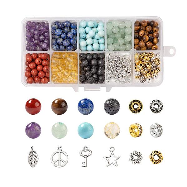 PandaHall 560Pcs 8 Styles 6mm Gemstone Beads Chakra Yoga Healing Stone Kits, with Alloy Star, Peace Sign, Key Charms, Spacer Beads, for DIY..., Multicolor
PandaHall 560Pcs 8 Styles 6mm Gemstone Beads Chakra Yoga Healing Stone Kits, with Alloy Star, Peace Sign, Key Charms, Spacer Beads, for DIY..., Multicolor