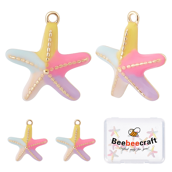 PandaHall Beebeecraft Brass Enamel Charms, Nickel Free, Starfish/Sea Stars, Real 18K Gold Plated, Colorful, 14x13.5x3.5mm, Hole: 1mm...
PandaHall Beebeecraft Brass Enamel Charms, Nickel Free, Starfish/Sea Stars, Real 18K Gold Plated, Colorful, 14x13.5x3.5mm, Hole: 1mm...