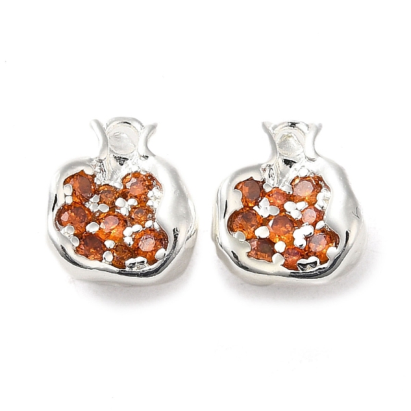 PandaHall Brass Micro Pave Cubic Zirconia Pendants, Pomegranate, Real Platinum Plated, 10.5x10x6mm, Hole: 1.6mm Brass+Cubic Zirconia Fruit..., Orange
PandaHall Brass Micro Pave Cubic Zirconia Pendants, Pomegranate, Real Platinum Plated, 10.5x10x6mm, Hole: 1.6mm Brass+Cubic Zirconia Fruit..., Orange
