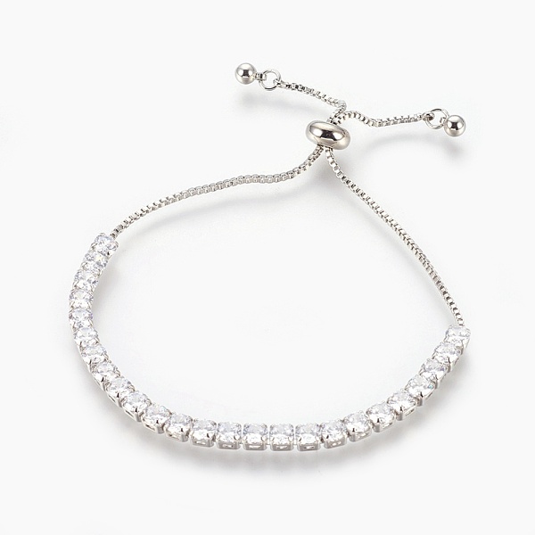 PandaHall Brass Cubic Zirconia Bolo Tennis Bracelets, Slider Bracelets, Square, Clear, Platinum, 1-1/8 inch~2-5/8 inch(3~6.8cm) Cubic...
PandaHall Brass Cubic Zirconia Bolo Tennis Bracelets, Slider Bracelets, Square, Clear, Platinum, 1-1/8 inch~2-5/8 inch(3~6.8cm) Cubic...