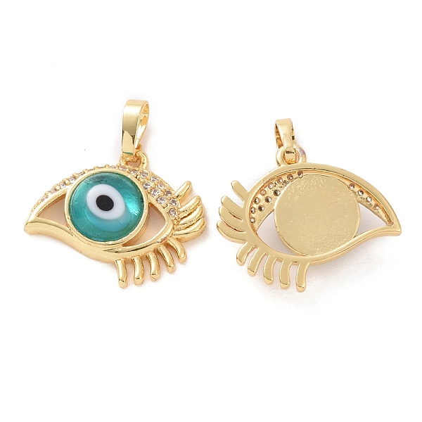 PandaHall Brass Micro Pave Cubic Zirconia Pendants, with Handmade Evil Eye Lampwork, Eye Charm, Real 18K Gold Plated, Cyan, 17x20x4.5mm...
PandaHall Brass Micro Pave Cubic Zirconia Pendants, with Handmade Evil Eye Lampwork, Eye Charm, Real 18K Gold Plated, Cyan, 17x20x4.5mm...