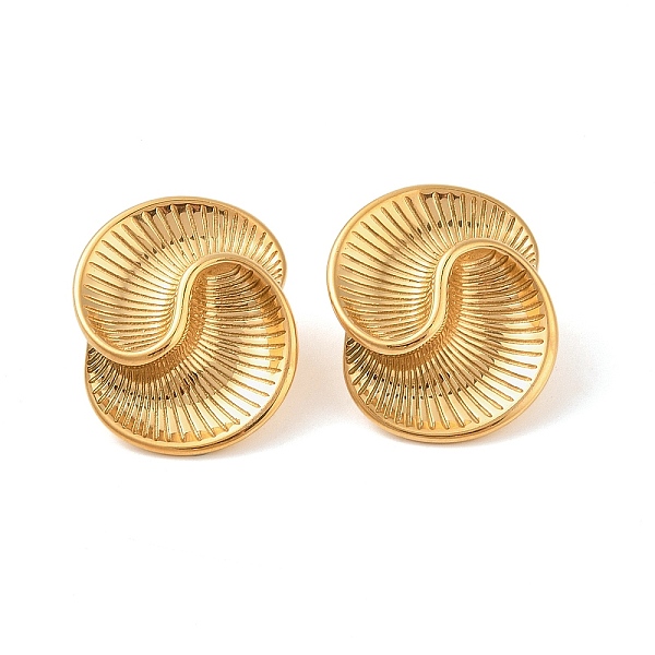 PandaHall 304 Stainless Steel Stud Earrings for Women, Spiral Teardrop, Real 18K Gold Plated, 35.5x27.5mm 304 Stainless Steel
PandaHall 304 Stainless Steel Stud Earrings for Women, Spiral Teardrop, Real 18K Gold Plated, 35.5x27.5mm 304 Stainless Steel