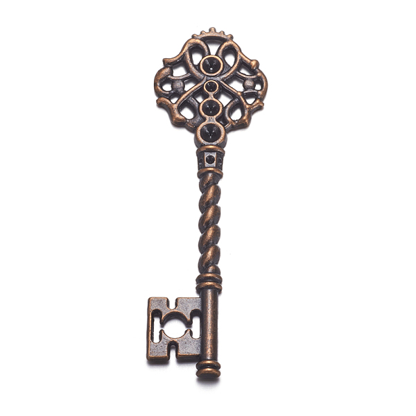PandaHall Key Tibetan Style Pendant Rhinestone Settings, Lead Free and Cadmium Free, Red Copper Color, 68x20.5x3mm, Hole: 1mm Alloy Key
PandaHall Key Tibetan Style Pendant Rhinestone Settings, Lead Free and Cadmium Free, Red Copper Color, 68x20.5x3mm, Hole: 1mm Alloy Key