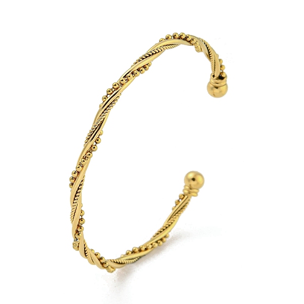 PandaHall 304 Stainless Steel Twisted Open Cuff Bangles for Women, Golden, Inner Diameter: 2-1/2x2-1/8 inch(6.3x5.4cm) 304 Stainless Steel
PandaHall 304 Stainless Steel Twisted Open Cuff Bangles for Women, Golden, Inner Diameter: 2-1/2x2-1/8 inch(6.3x5.4cm) 304 Stainless Steel