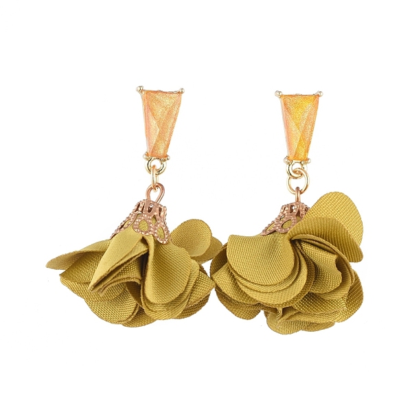 PandaHall Alloy Dangle Ear Studs, with Handmade Cloth Pendant, Plastic Ear Nuts, Flower, Dark Khaki, 43mm, Pin: 0.7mm Cloth Yellow
PandaHall Alloy Dangle Ear Studs, with Handmade Cloth Pendant, Plastic Ear Nuts, Flower, Dark Khaki, 43mm, Pin: 0.7mm Cloth Yellow