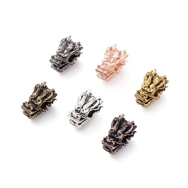 PandaHall Tibetan Style Alloy Beads, Dragon Head, Mixed Color, 12x7.5x8mm, Hole: 3mm Alloy Dragon
PandaHall Tibetan Style Alloy Beads, Dragon Head, Mixed Color, 12x7.5x8mm, Hole: 3mm Alloy Dragon