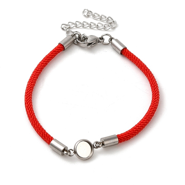 PandaHall Milan Cord & 304 Stainless Steel Bracelets Making, with Round Tray, Red, Tray: 6mm, 7-1/8 inch(18.1cm) 304 Stainless Steel Red
PandaHall Milan Cord & 304 Stainless Steel Bracelets Making, with Round Tray, Red, Tray: 6mm, 7-1/8 inch(18.1cm) 304 Stainless Steel Red