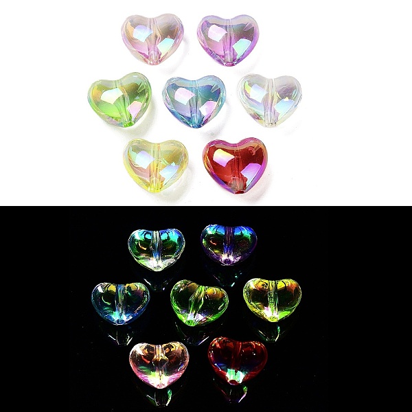 PandaHall Luminous UV Plating Rainbow Iridescent Acrylic Beads, Glow in the Dark Beads, Heart, Mixed Color, 20x22x12.5mm, Hole: 2.8mm..., Multicolor
PandaHall Luminous UV Plating Rainbow Iridescent Acrylic Beads, Glow in the Dark Beads, Heart, Mixed Color, 20x22x12.5mm, Hole: 2.8mm..., Multicolor