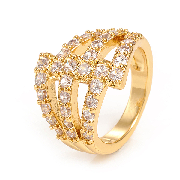PandaHall Brass Micro Pave Clear Cubic Zirconia Finger Rings, Golden, Size 7, Inner Diameter: 17mm Brass+Cubic Zirconia Clear
PandaHall Brass Micro Pave Clear Cubic Zirconia Finger Rings, Golden, Size 7, Inner Diameter: 17mm Brass+Cubic Zirconia Clear