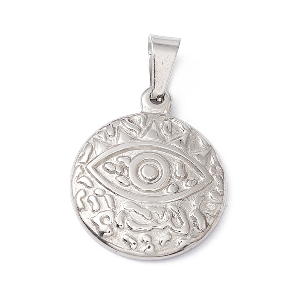 PandaHall 304 Stainless Steel Pendants, Textured, Flat Round with Eye, Stainless Steel Color, 23x19x3mm, Hole: 6.5x3mm 304 Stainless Steel...
PandaHall 304 Stainless Steel Pendants, Textured, Flat Round with Eye, Stainless Steel Color, 23x19x3mm, Hole: 6.5x3mm 304 Stainless Steel...