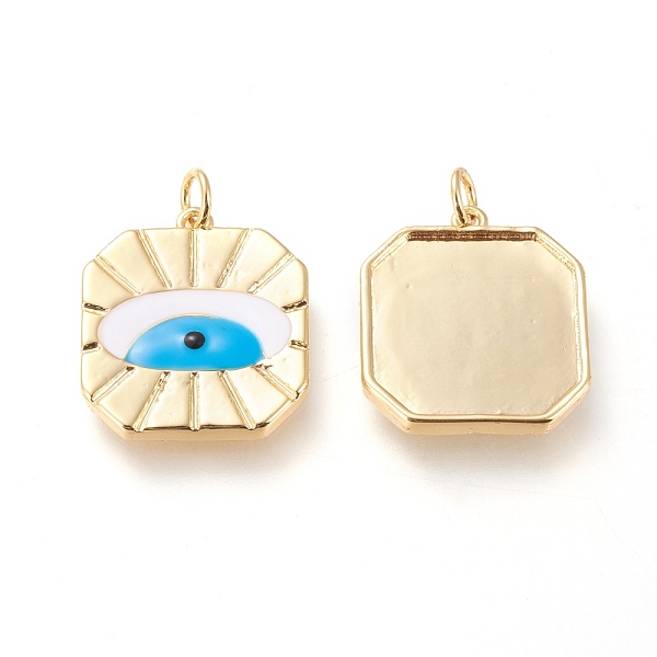 PandaHall Real 18K Gold Plated Brass Pendants, with Enamel and Jump Rings, Long-Lasting Plated, Square with Eye, Deep Sky Blue...
PandaHall Real 18K Gold Plated Brass Pendants, with Enamel and Jump Rings, Long-Lasting Plated, Square with Eye, Deep Sky Blue...