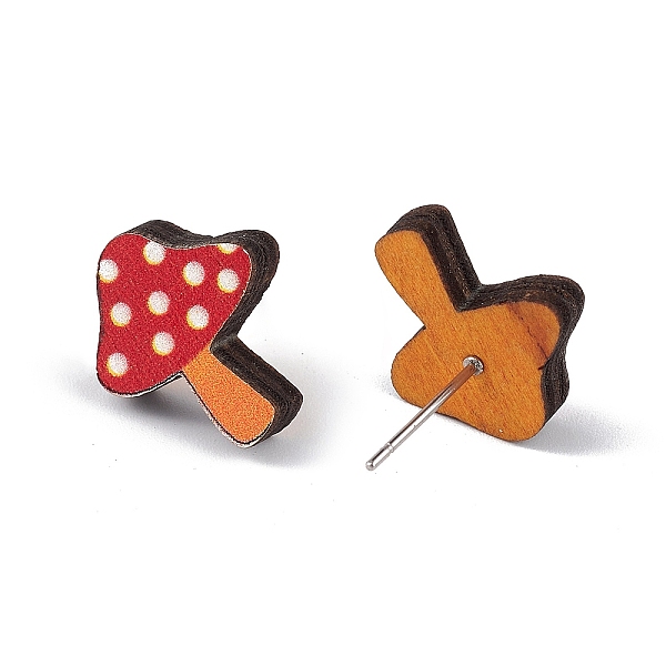 PandaHall Natual Wood Easter Stud Earrings, 316 Stainless Steel Jewelry for Women, Mushroom Pattern, 15.3x13.7mm, Pin: 0.6mm Wood Mushroom
PandaHall Natual Wood Easter Stud Earrings, 316 Stainless Steel Jewelry for Women, Mushroom Pattern, 15.3x13.7mm, Pin: 0.6mm Wood Mushroom