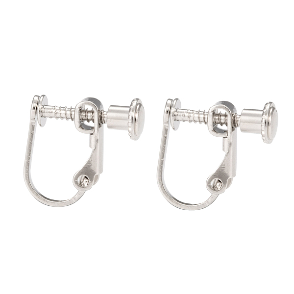 PandaHall Brass Screw On Clip-on Earring Findings, Spiral Ear Clip, For Non-Pierced Ears, Platinum, 13~15x13x5mm Brass
PandaHall Brass Screw On Clip-on Earring Findings, Spiral Ear Clip, For Non-Pierced Ears, Platinum, 13~15x13x5mm Brass