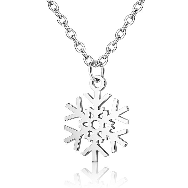 PandaHall 201 Stainless Steel Pendants Necklaces, Snowflake, Stainless Steel Color, 16.3 inch(40cm)x1mm 201 Stainless Steel
PandaHall 201 Stainless Steel Pendants Necklaces, Snowflake, Stainless Steel Color, 16.3 inch(40cm)x1mm 201 Stainless Steel