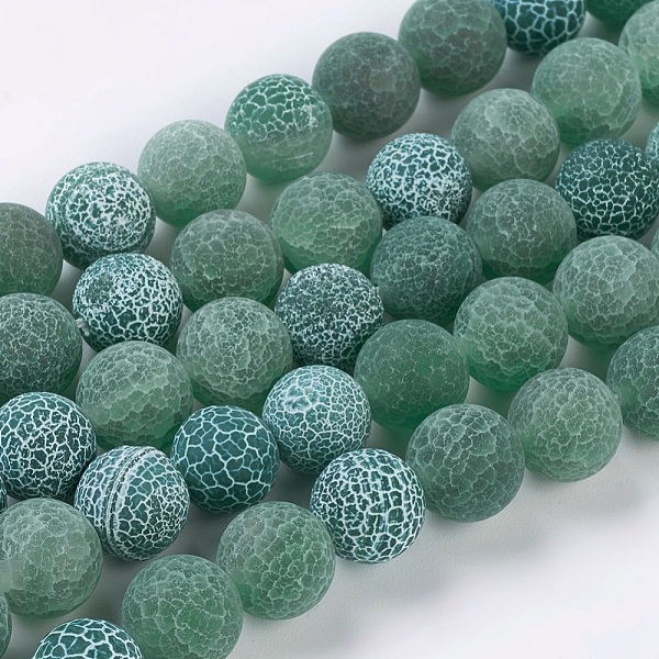 PandaHall Natural Crackle Agate Beads Strands, Dyed, Round, Grade A, Green, 10mm, Hole: 1mm, about 39pcs/strand, 14.9 inch Crackle Agate...
PandaHall Natural Crackle Agate Beads Strands, Dyed, Round, Grade A, Green, 10mm, Hole: 1mm, about 39pcs/strand, 14.9 inch Crackle Agate...