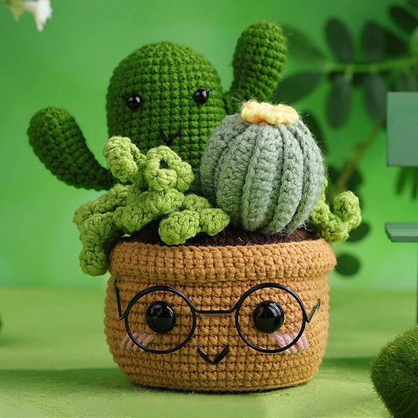 PandaHall DIY Cactus Planter Display Decoration Knitting Kits for Beginners, Include Cotton Filler, Crochet Hooks, Polyester Yarn, Craft Eye..., Green
PandaHall DIY Cactus Planter Display Decoration Knitting Kits for Beginners, Include Cotton Filler, Crochet Hooks, Polyester Yarn, Craft Eye..., Green