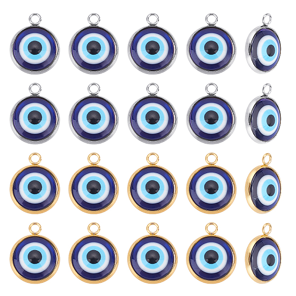 PandaHall ARRICRAFT 20Pcs 2 Colors Resin Pendants, with 304 Stainlesss Steel Settings, Black & Blue Evil Eye, Golden & Stainless Steel Color...
PandaHall ARRICRAFT 20Pcs 2 Colors Resin Pendants, with 304 Stainlesss Steel Settings, Black & Blue Evil Eye, Golden & Stainless Steel Color...